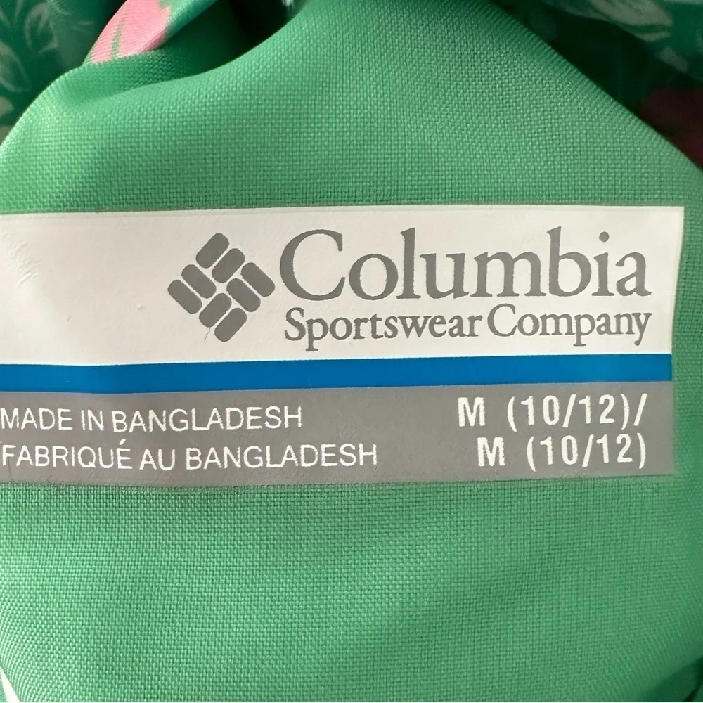 Columbia Youth Reversible‎ Pixel Grabber Jacket Green Floral Medium 10-12 NWT